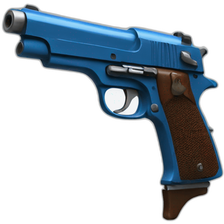 Blue pistol emoji