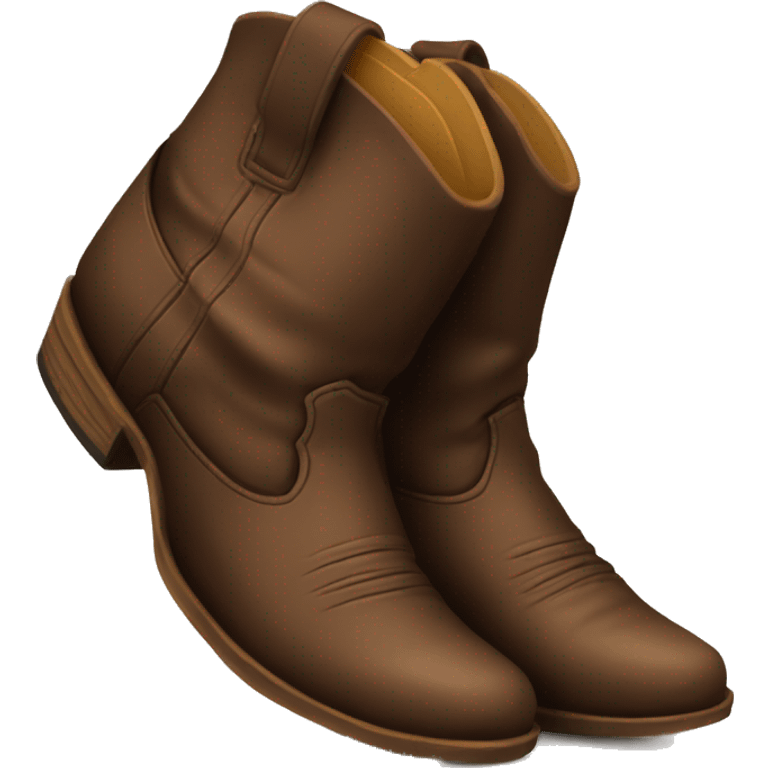 Botas caouwboy marrones  emoji