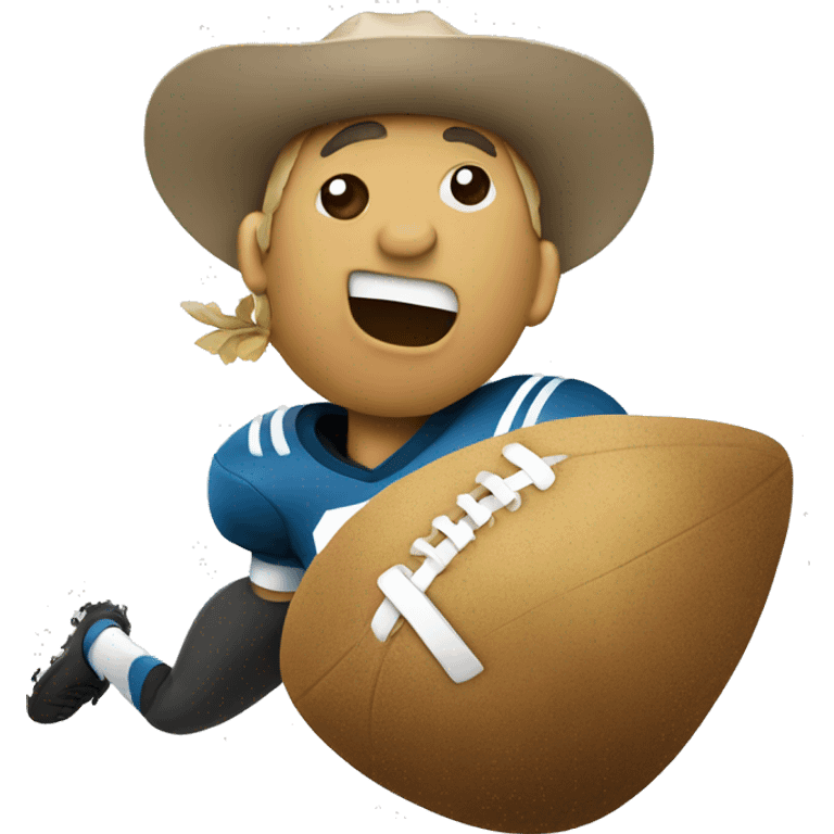 a potato playing football emoji