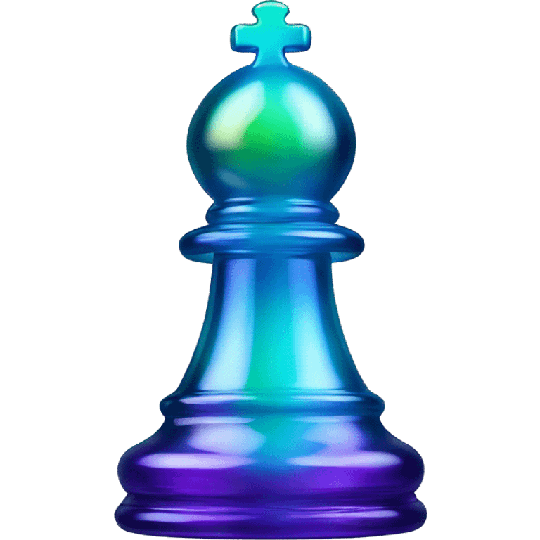 Iridescent glass chess pawn emoji