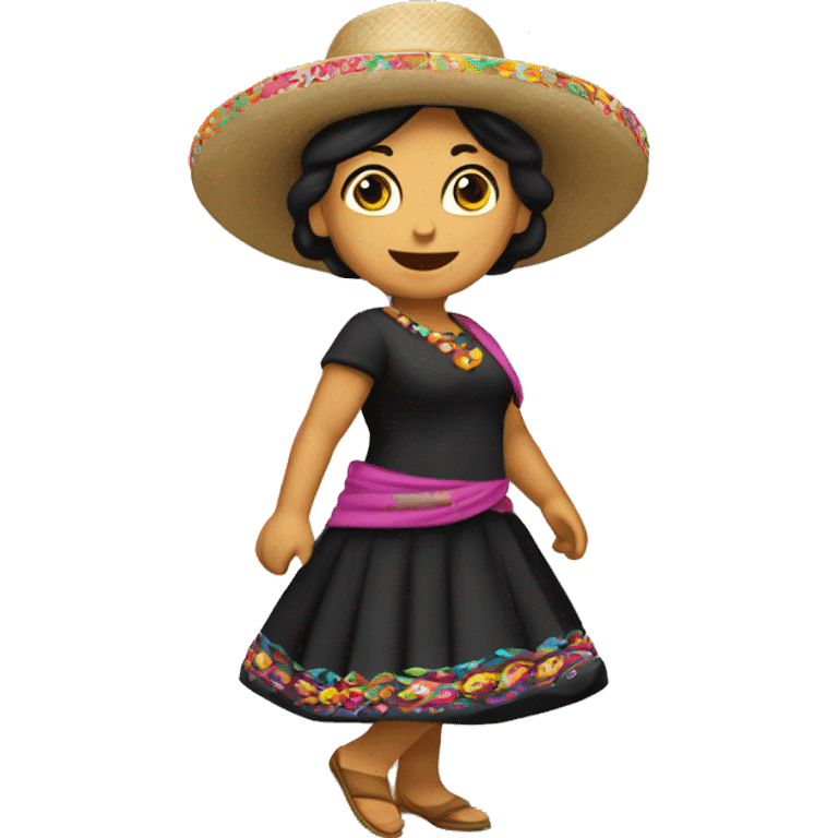 Cholita dancing Caporal emoji