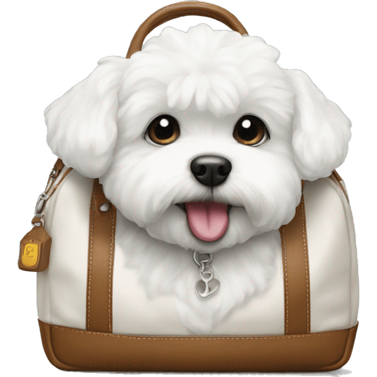 bichon dog on a bag  emoji