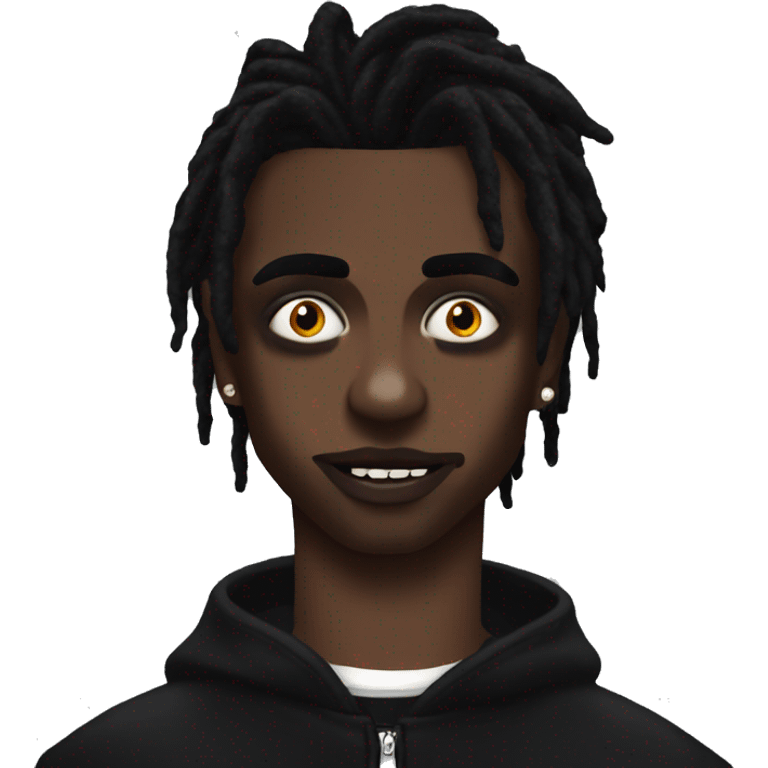 Playboi carti with vampire makeup on  emoji