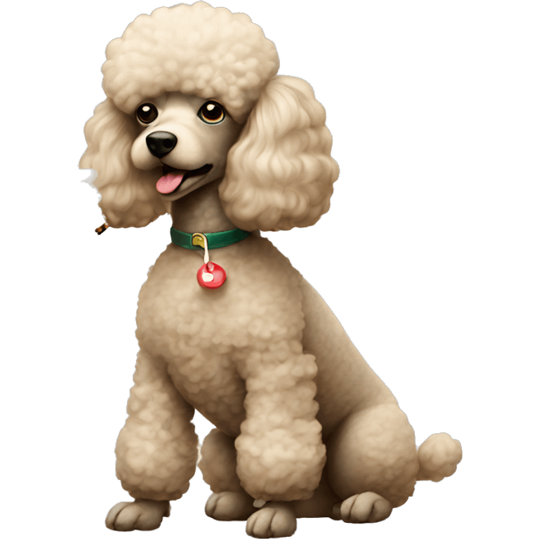 poodle smoking emoji