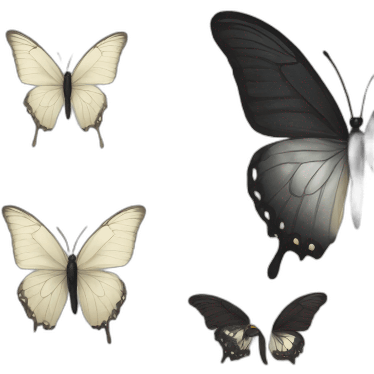 black butterfly emoji