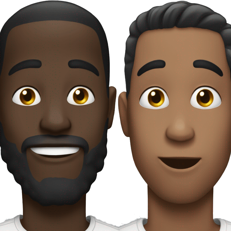 2 black guys kissing emoji