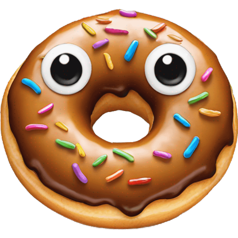 Donut with googly eyes  emoji