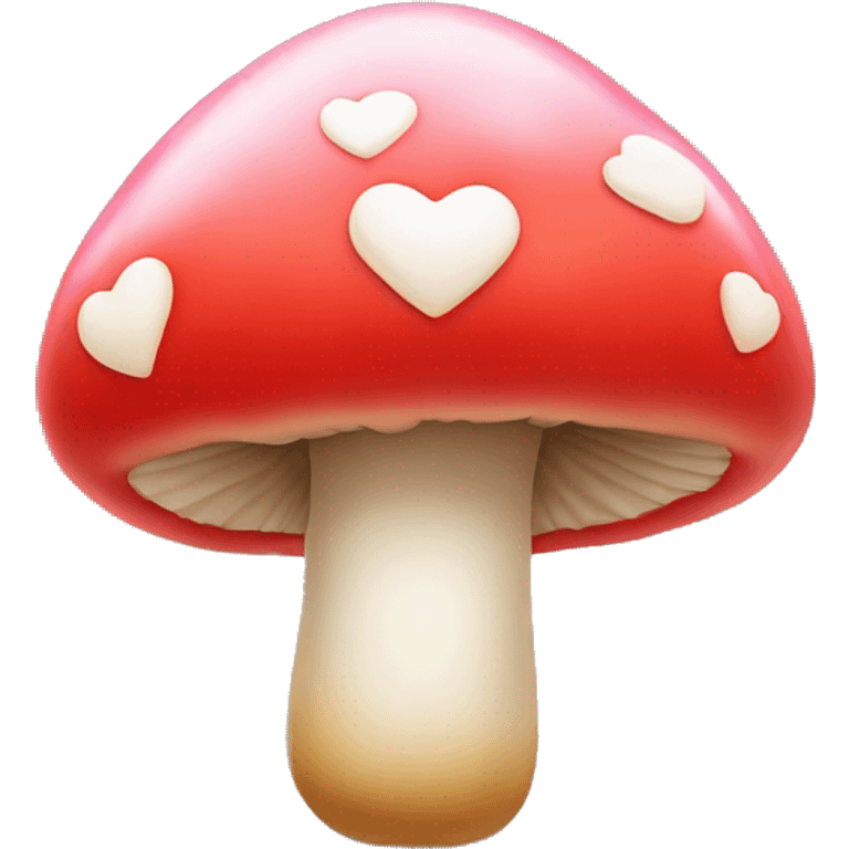 heart-shaped two mushroom emoji