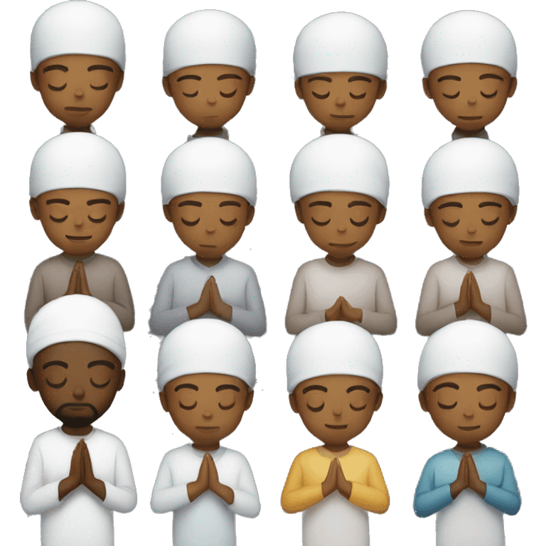 muslim in congregation praying emoji