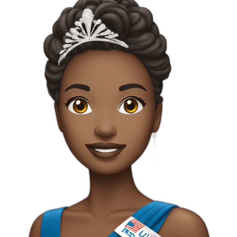 A girl with Miss Universe emoji