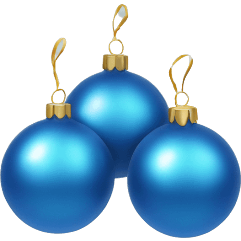 Christmas three with blue spheres  emoji