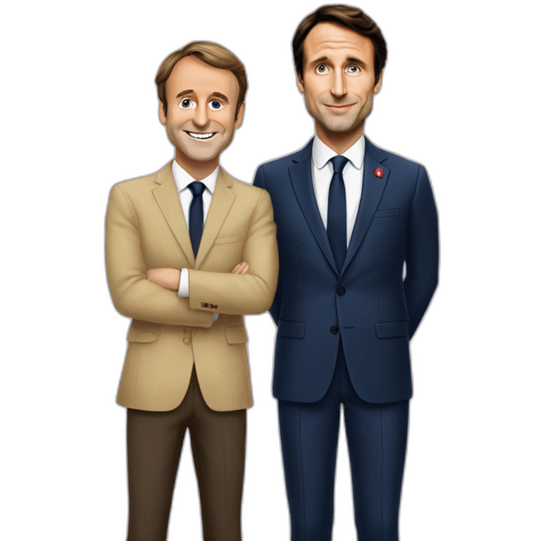 Emmanuel Macron with Justin Trudeau emoji