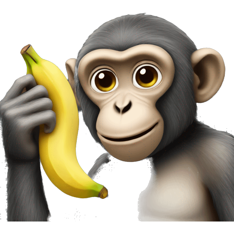 Monkey with a banana emoji