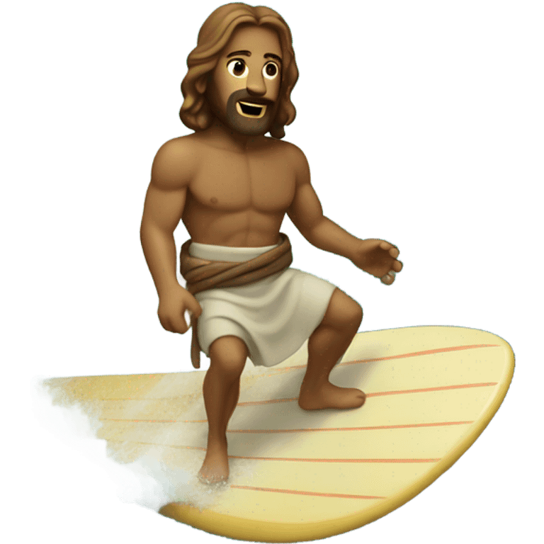 Jesus surfing emoji