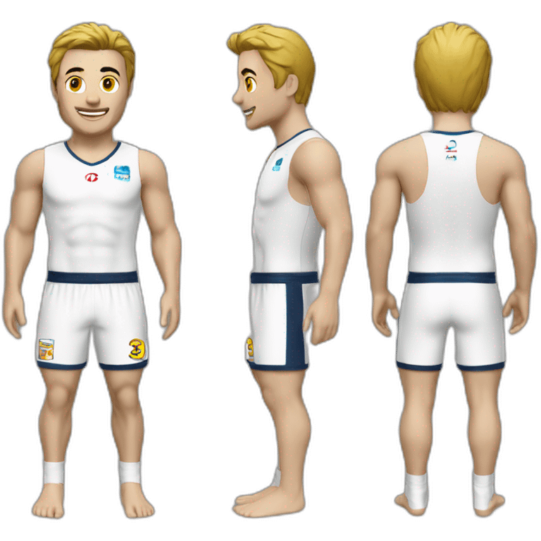 Homme blanc maillot 13 emoji