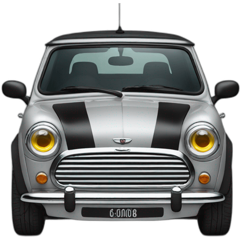 gray mini cooper chili black stripes emoji