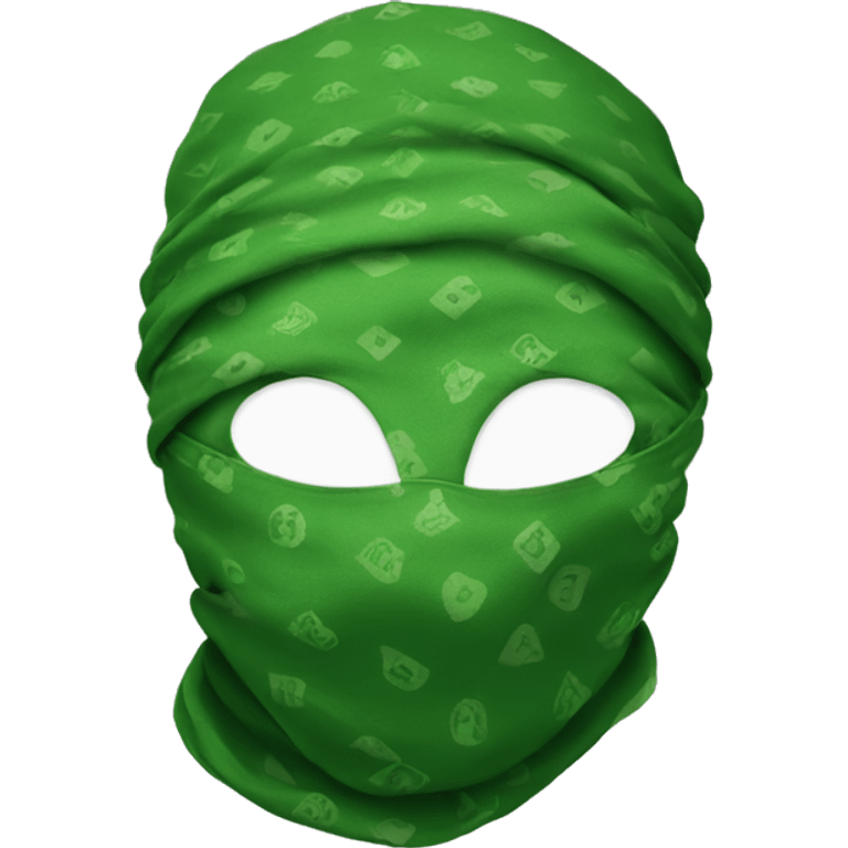 green bandana mask emoji