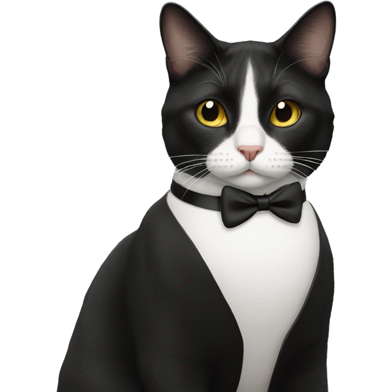 A tuxedo cat emoji