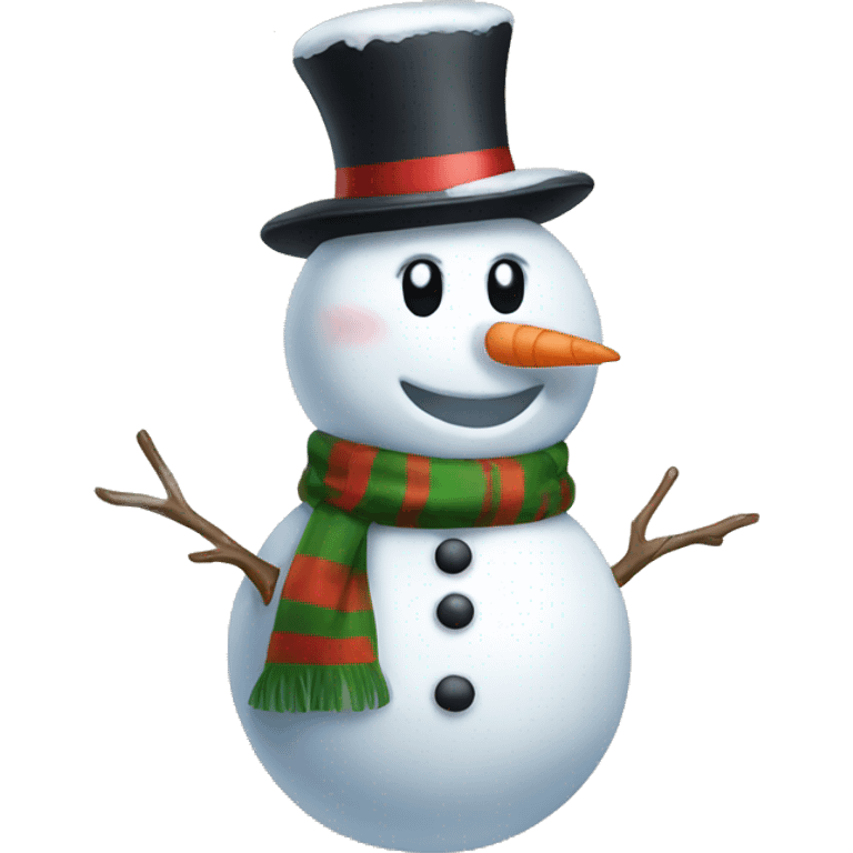 Festive snowman emoji