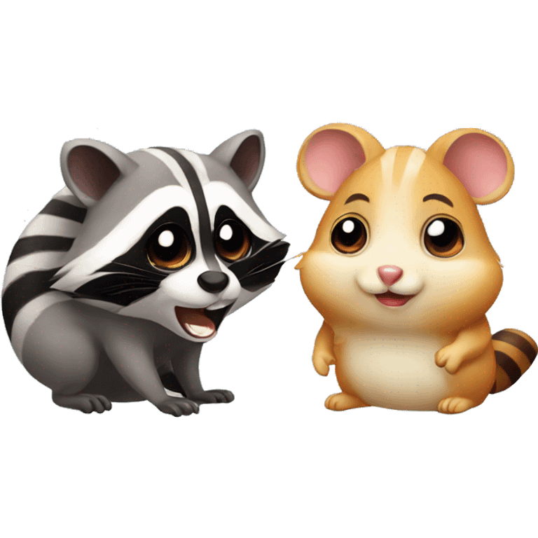 Racoon and hamster emoji