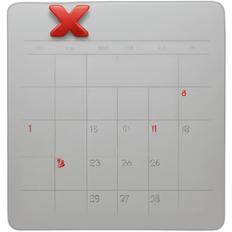 It's a calendar with a red "X" over it, often used to indicate canceled plans, events, or appointments. emoji