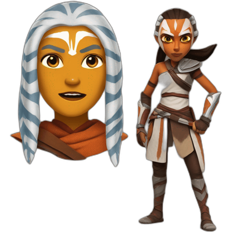 Kratos and ahsoka  emoji