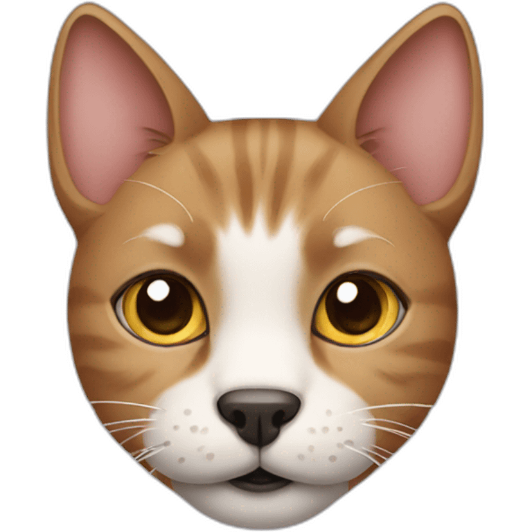 A cat with a dog face emoji