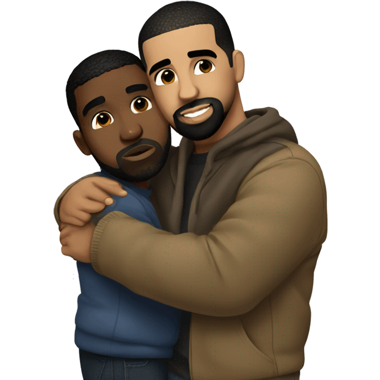 drake an kanye hugging emoji