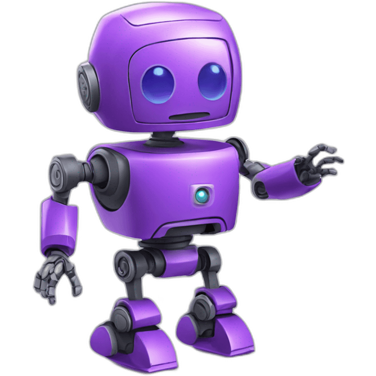 robot violeta flotando emoji