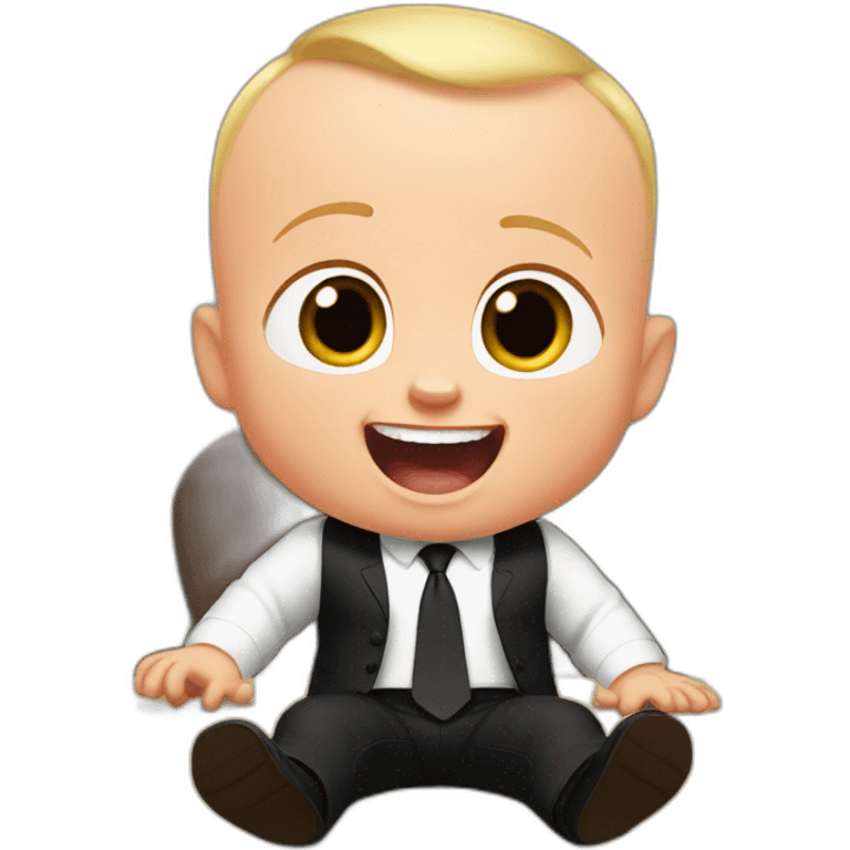 the boss baby is laughing really loud emoji