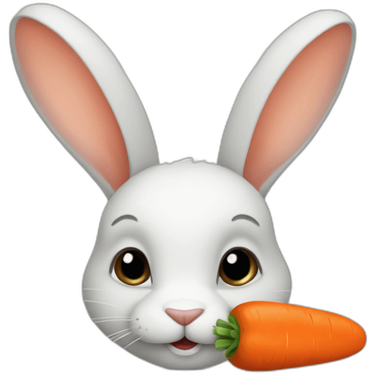 Bunny with a carrot emoji