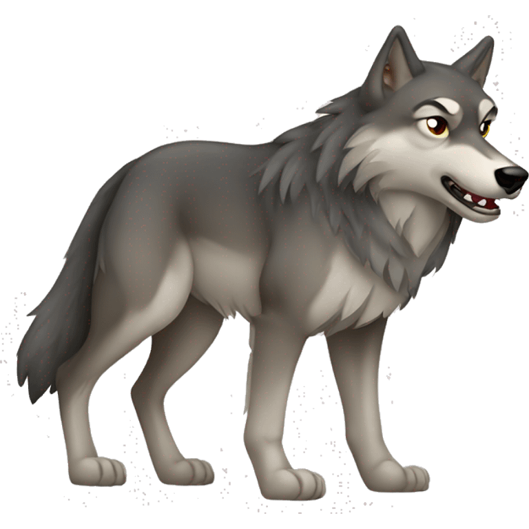 a wolf making turkish bozkurt emoji