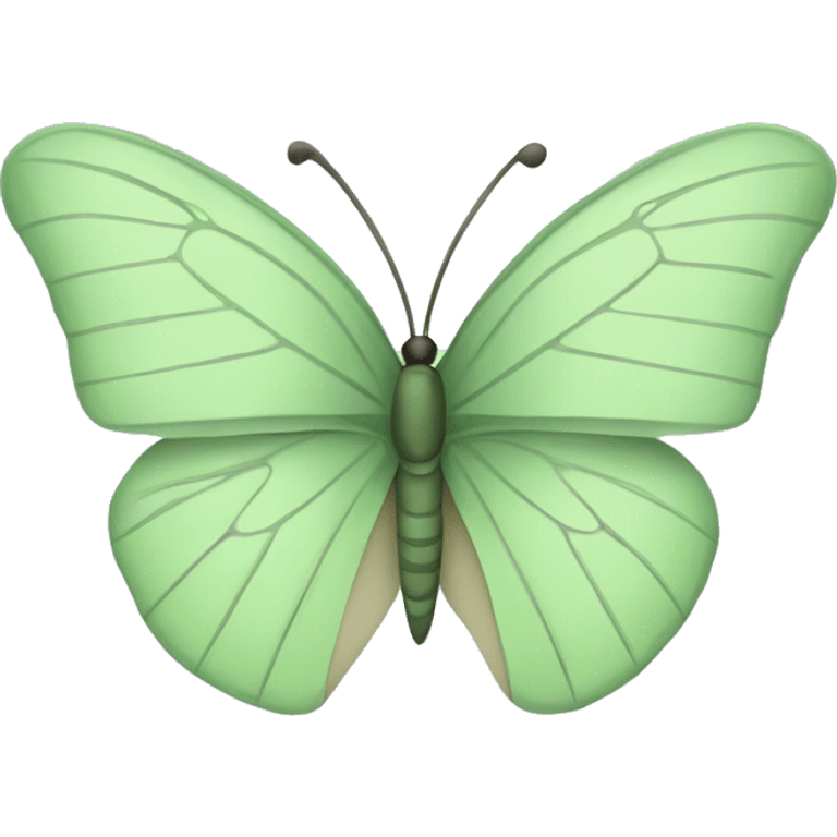 Sage green butterfly emoji