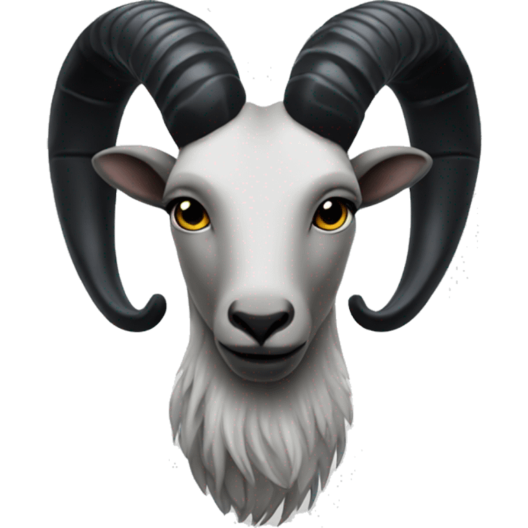 Black Capricorn zodiac sign  emoji