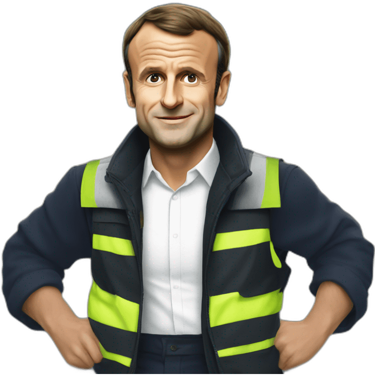 Emmanuel macron supportant les gilets jaunes emoji