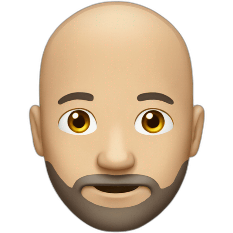 Bald man with beard emoji