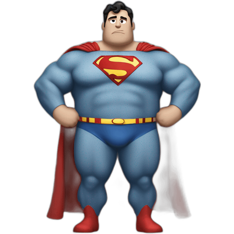 full body overweight superman emoji