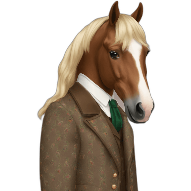 The horse in the Gucci coat emoji