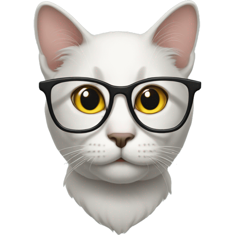 Cat wearing glasses emoji