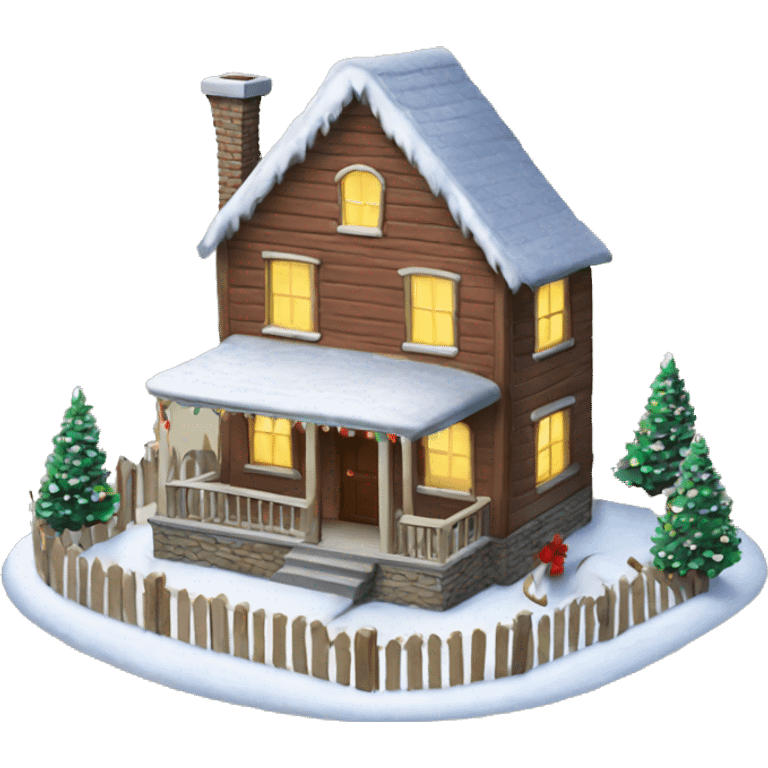 Christmas house emoji