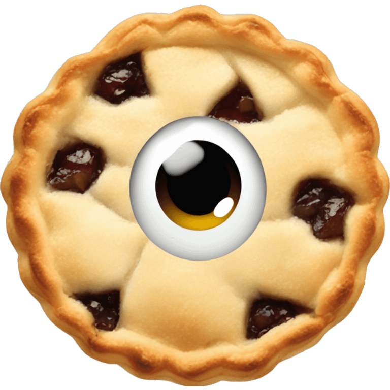 Mince pie with eyes cute emoji