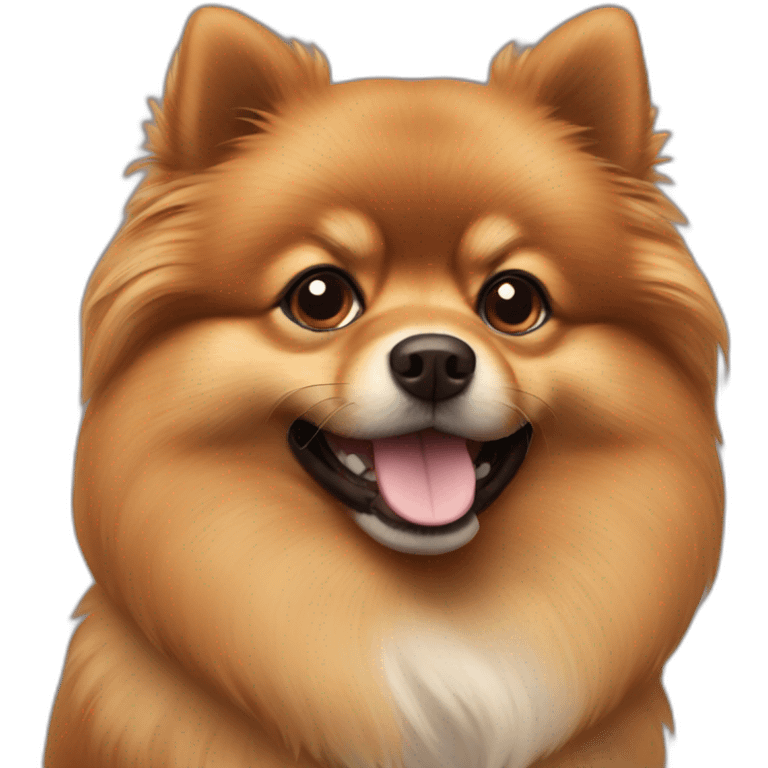 Brown dog Pomeranian emoji