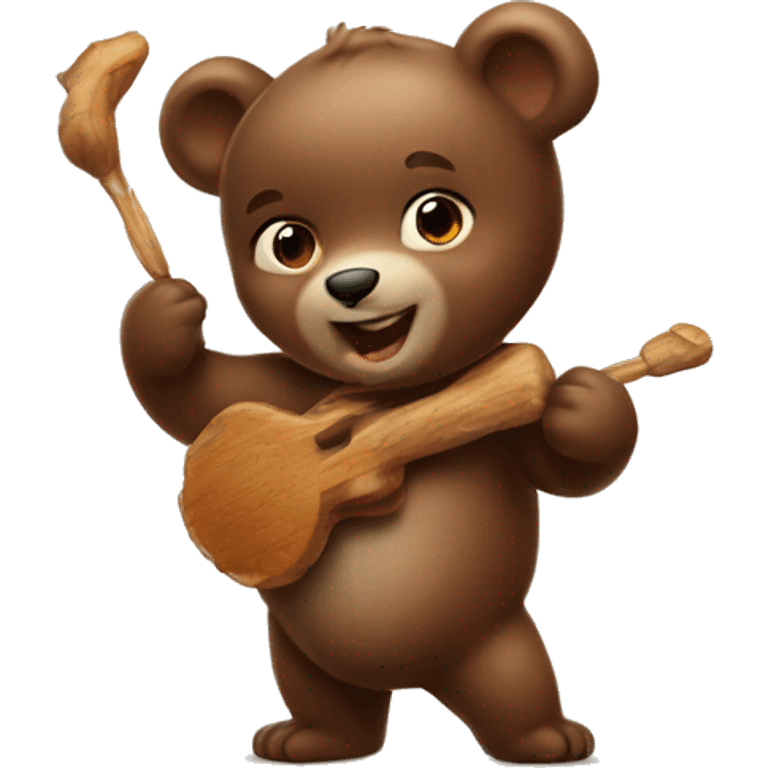 A playful and brazen baby bear.
Bringing wood and liking meat.
My hobbies are disturbing my grandfather, dancing while listening to music, and holding a surprise event. emoji