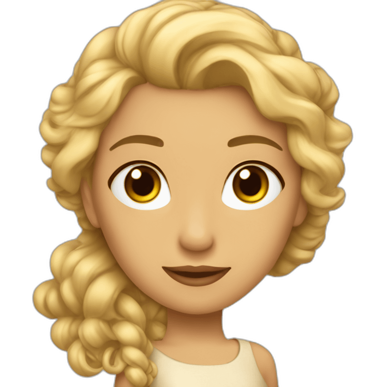 Lerians rojas mujer pelo marrón claro ojos marrones emoji