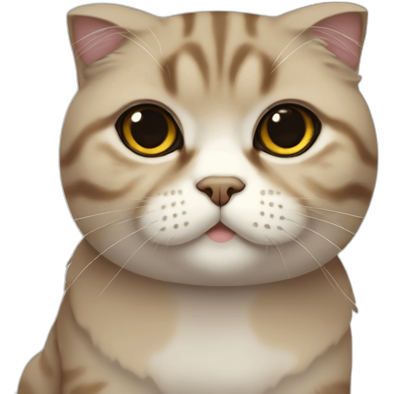 Gato Scottish fold emoji