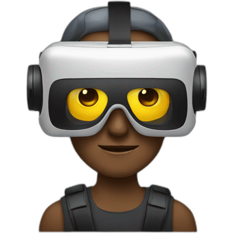 men wearing virtual reality glasses emoji