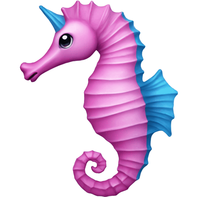 pink and blue seahorse emoji