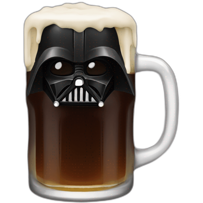 Dark vador drink beer emoji