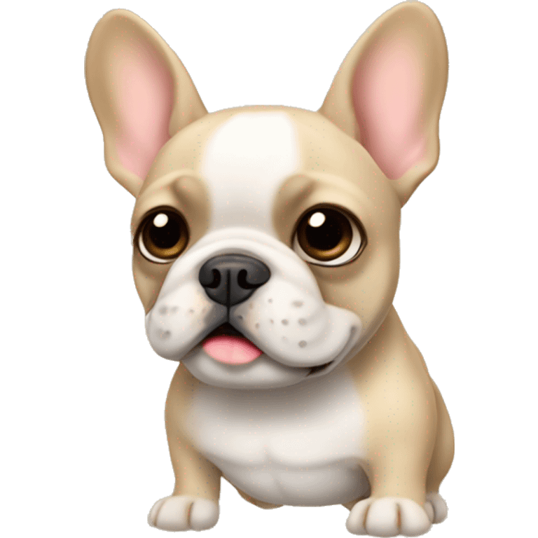 beige french bulldog animated emoji