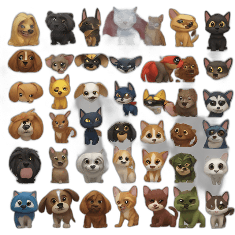 super heroes animales emoji